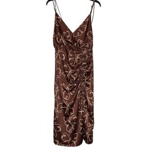 Urban Outfitters, Medium, Brown & Tan Bodycon Midi Dress, Butterfly, NWOT.